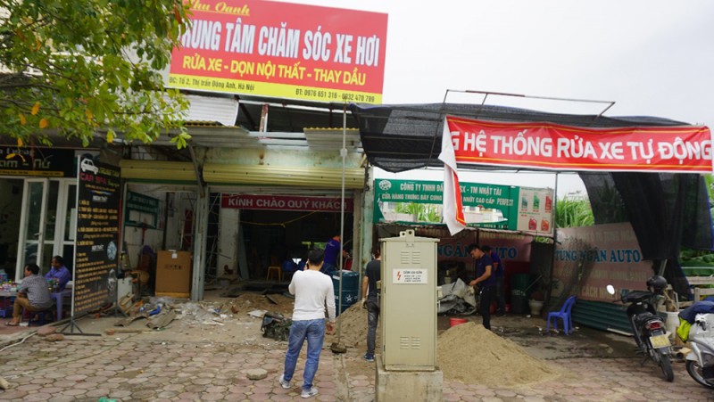 Lắp đặt cầu nâng 1 trụ tại trung tâm chăm sóc xe Thu Oanh - Thị trấn Đông Anh, Hà Nội